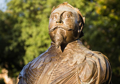 Statue on campus. Links to Tangible Personal Property